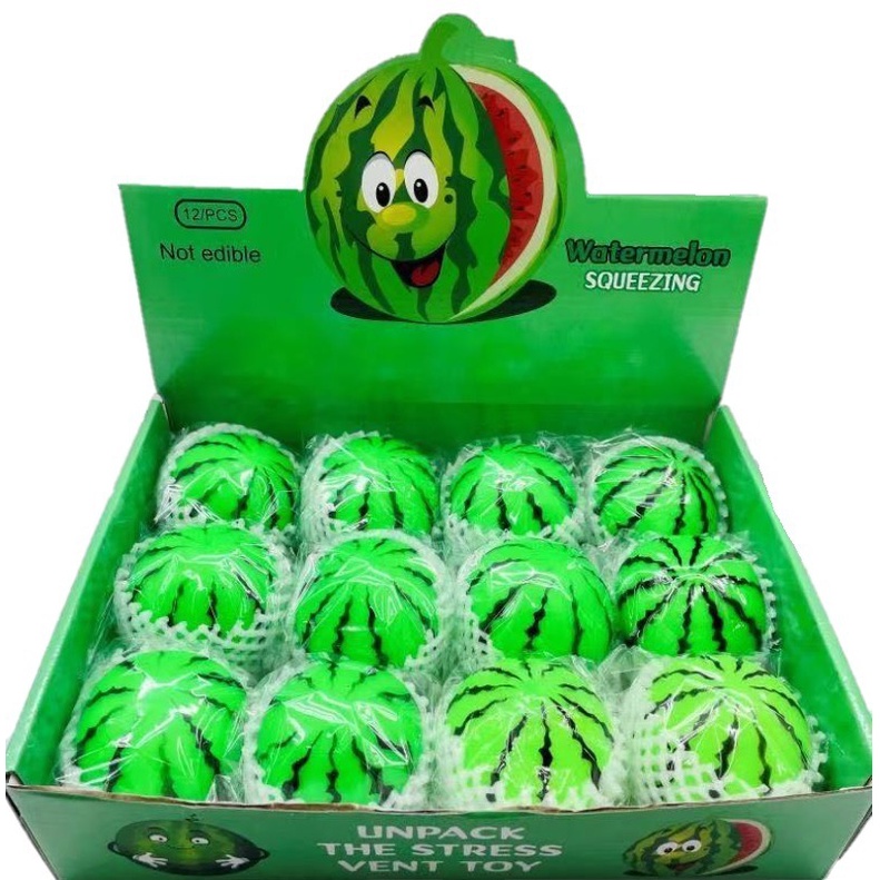 Squishy Mochi hình QUẢ DƯA HẤU mềm mịn dễ thương chân thực giảm stress co dãn đàn hồi ngộ nghĩnh bóp giải trí