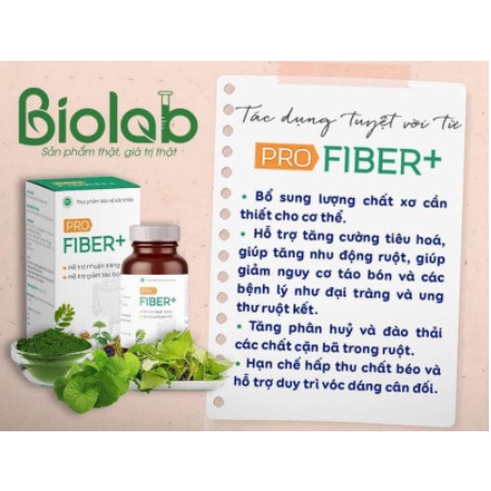 VIÊN UỐNG BỔ SUNG CHẤT XƠ PROFIBER- GIẢM NGUY CƠ TÁO BÓN, TRĨ, THANH LỌC CƠ THỂ 45v