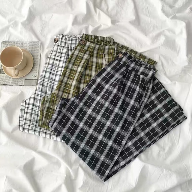 SẴN | Quần kẻ ulzzang ống rộng