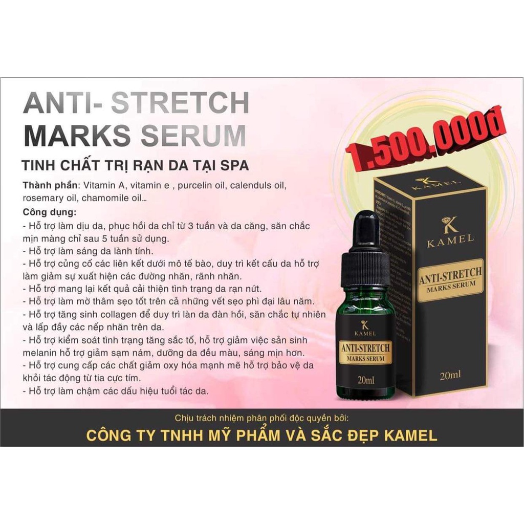 TINH CHẤT NGỪA RẠN, XÓA RẠN DA - ANTI STRETCH KAMEL