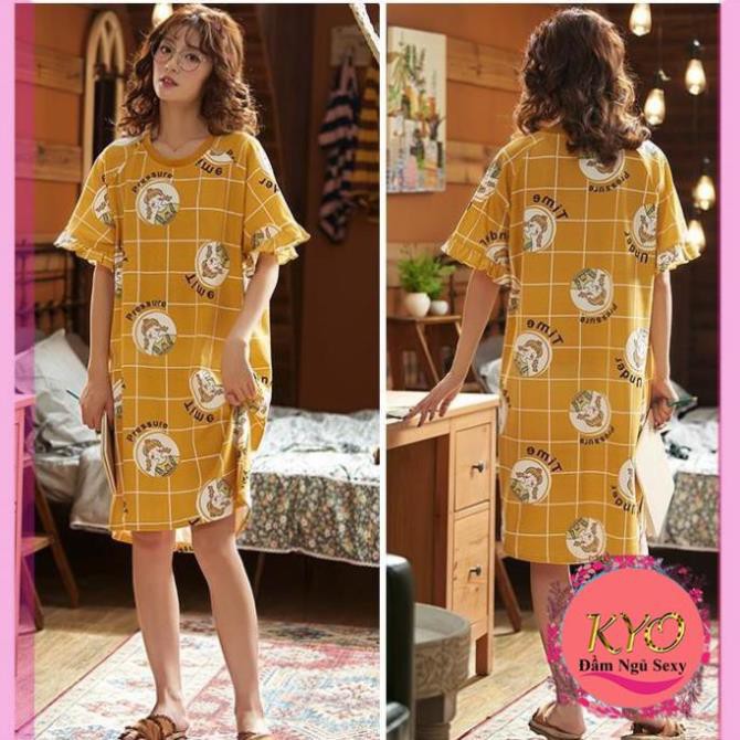 [  Siêu Đẹp- LOẠI I] Váy ngủ 2 dây cotton mặc nhà mẫu mới