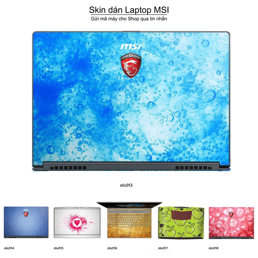 Skin dán Laptop MSI in hình Hoa văn sticker nhiều mẫu 3 (inbox mã máy cho Shop)