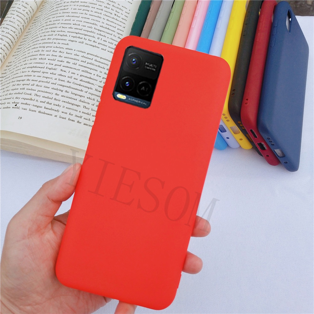 Ốp điện thoại TPU dẻo màu sắc ngọt ngào đơn giản thời trang cho VIVO Y21 2020 Y21S Y33S