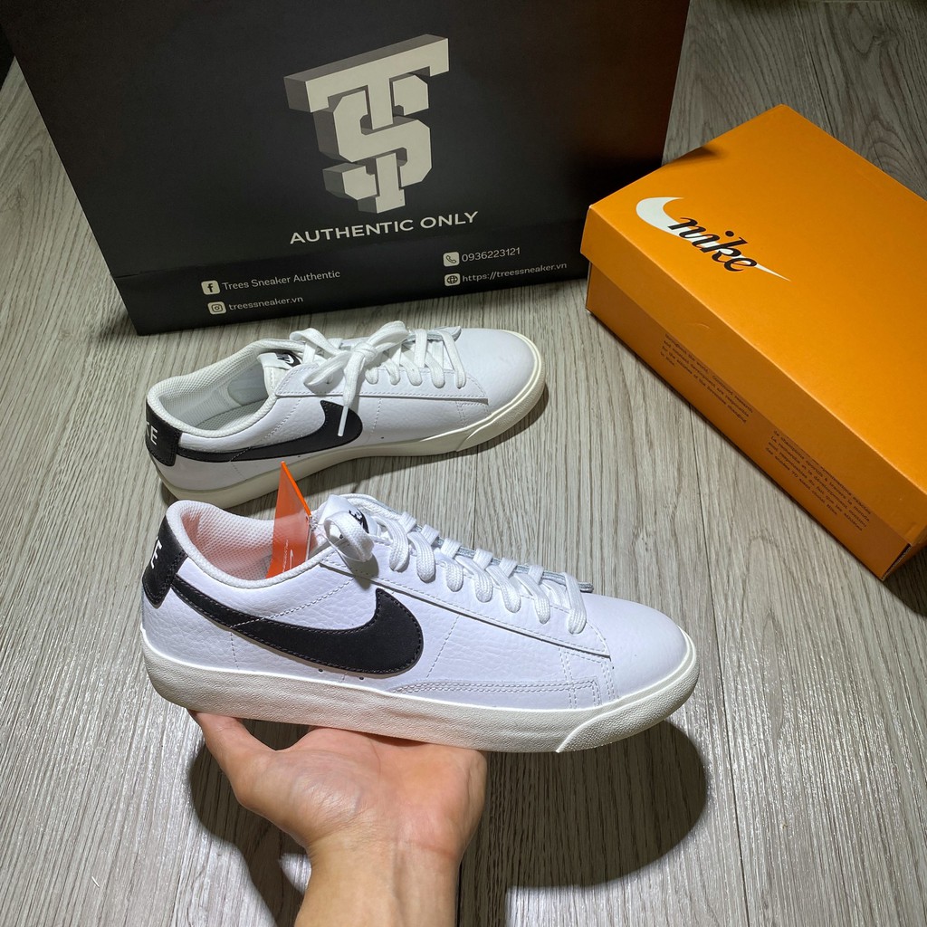 [CHÍNH HÃNG] Giày thể thao NIKE BLAZER LOW LEATHER WHITE / BLACK