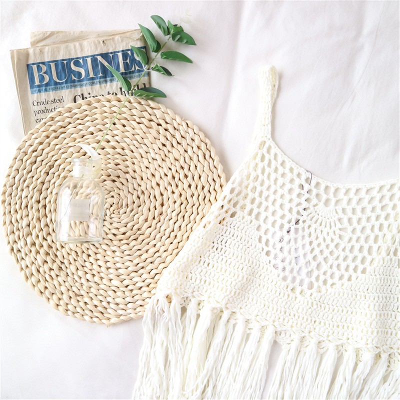 Áo Yếm Len Móc Tua Rua 3 Màu Mặc Đi Biển Siêu Xinh (kèm ảnh chi tiết vải) | BigBuy360 - bigbuy360.vn