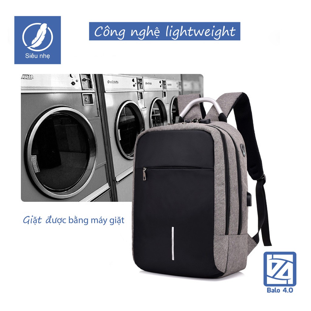 Balô  công sở thời trang,  sức chứa lớn, đa năng, phù hợp với dân văn phòng học sinh, sviên, có cổng sạc pin