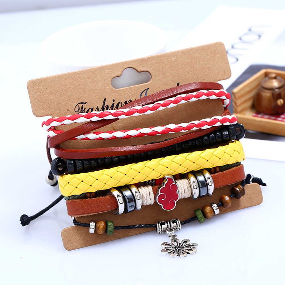 Bộ 4 vòng tay chuỗi hạt phong cách boho độc đáo thời trang cho nữ