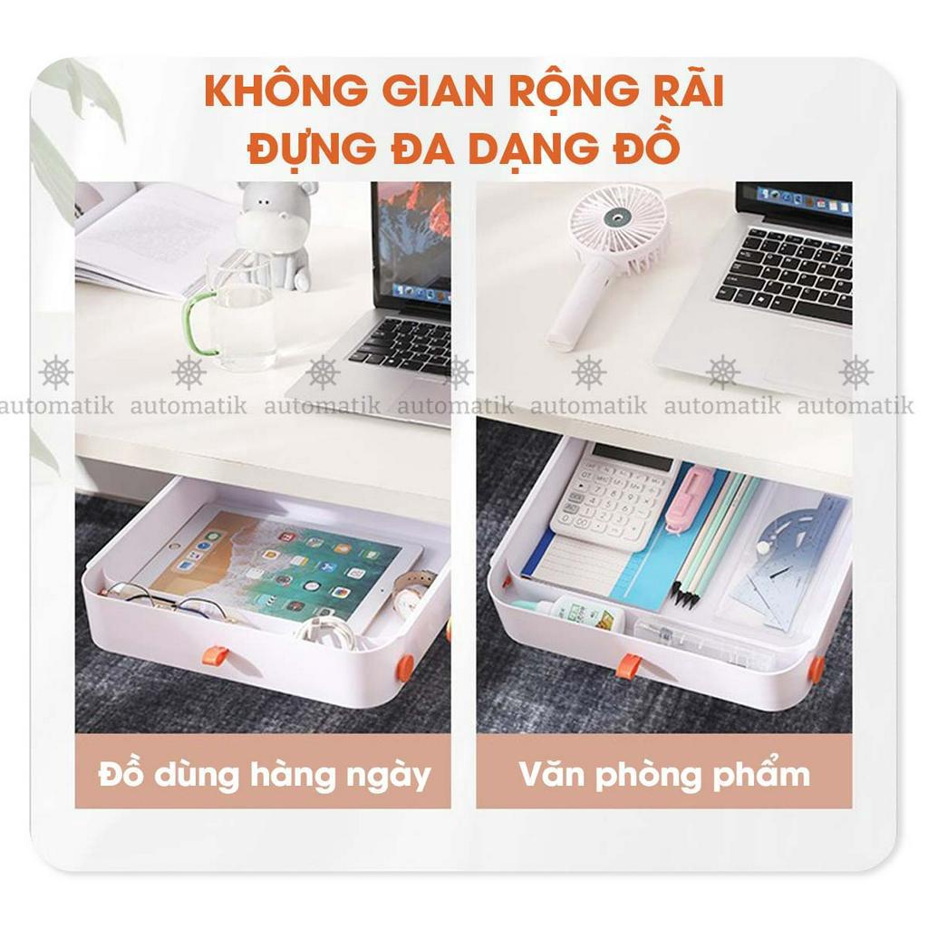 Ngăn Kéo Dán Dưới Bàn, Hộc Dán Ngăn Bàn Mini, Hộp Ngăn Kéo Đa Năng Đựng Đồ Văn Phòng Phẩm, Mỹ Phẩm Tiện Lợi - Automatik