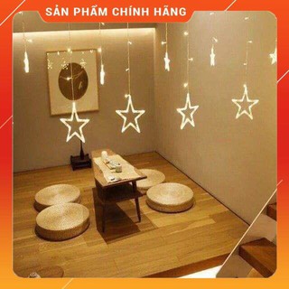 ĐÈN NHÁY NGÔI SAO DẠNG RÈM màu vàng