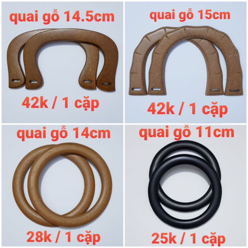 quai gỗ, quai túi xách