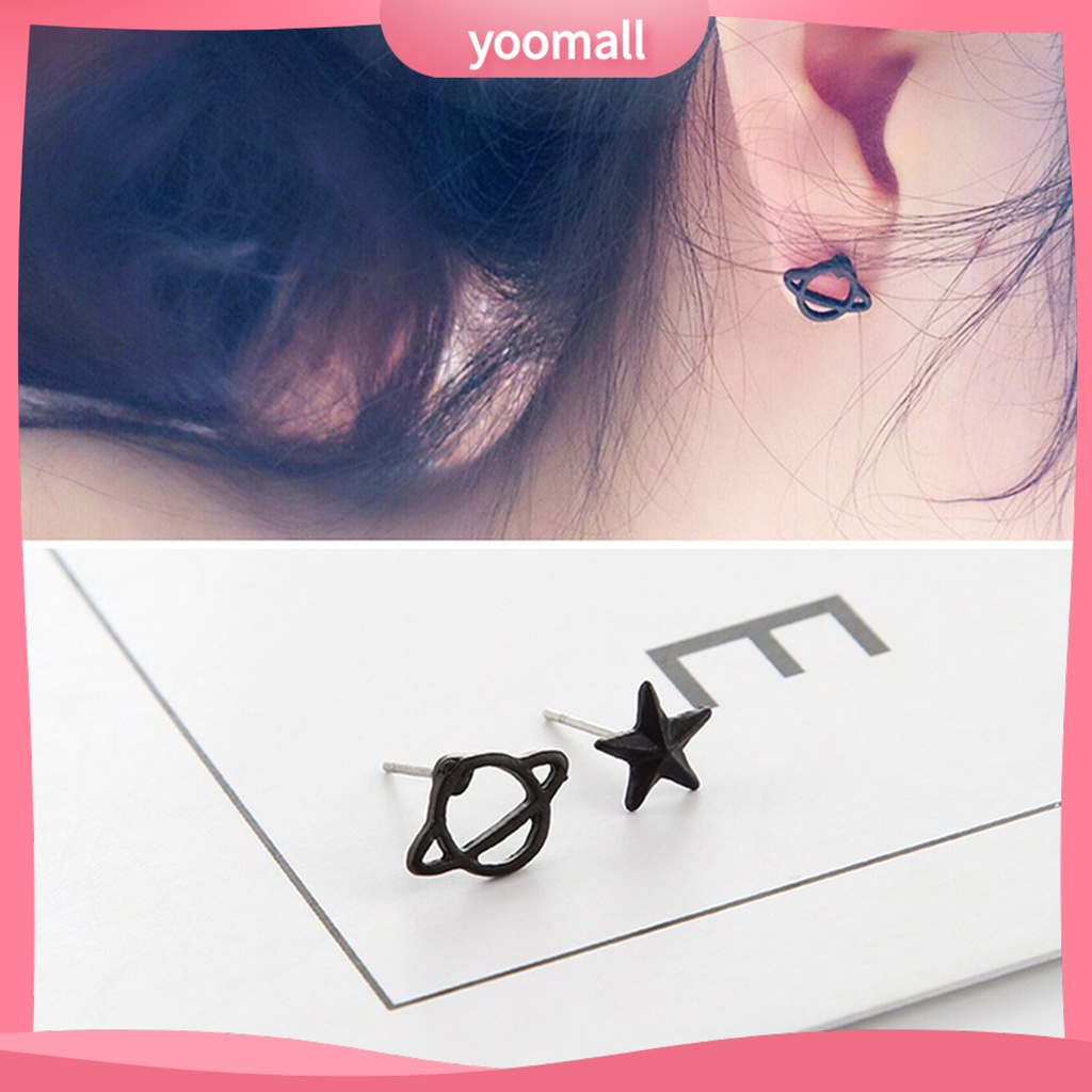 Đôi khuyên tai hình hành tinh và sao thời trang Unisex