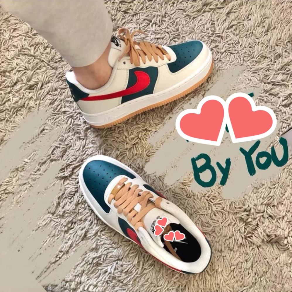 giày af1 gucci màu xanh đỏ cổ thấp bản trung đủ size 36-43 tặng box bảo vệ và giấy gói 🍇