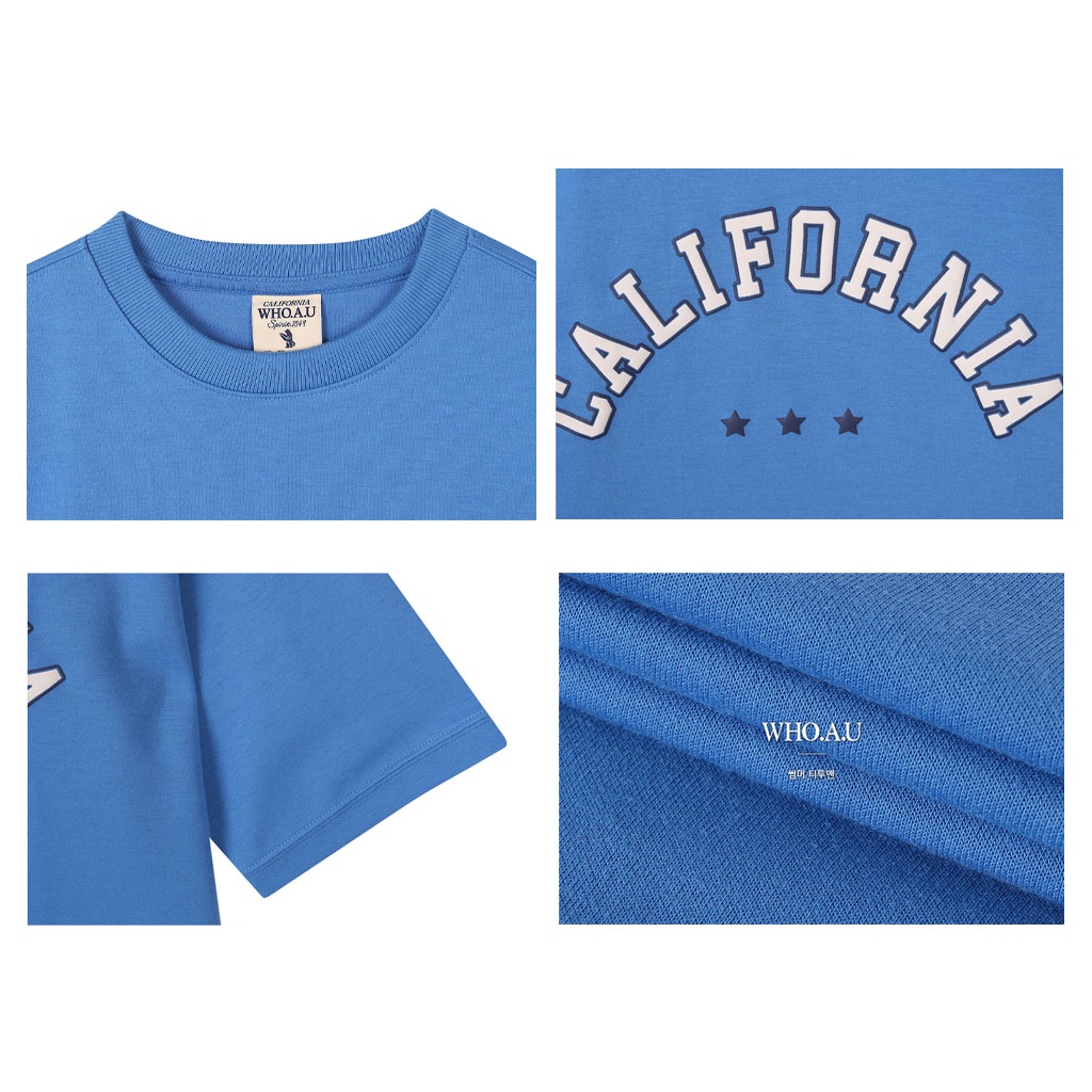 Áo thun WHOAU chữ CALIFORNIA Spirit WHMWB2531F thời trang