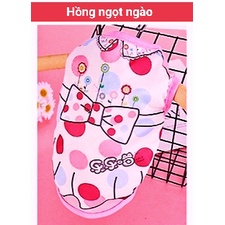 Áo thun ba lỗ cao cấp cho chó mèo - Áo cho thú cưng nhiều size từ 1-15kg - Hàng chuẩn y hình