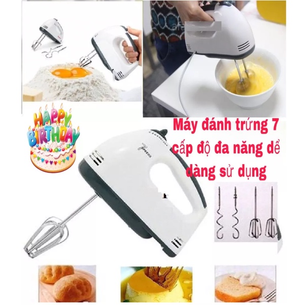 Máy đánh trứng cầm tay 6610 công suất 180W cao cấp - công nghệ mới 7 cấp độ cực mạnh