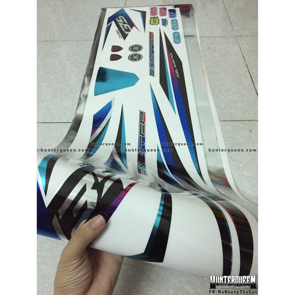 Tem rời Exciter 2011. Chất liệu CROM, phiên bản kỷ niệm 20 năm. Ex 135 đời 2011 đến 2014.