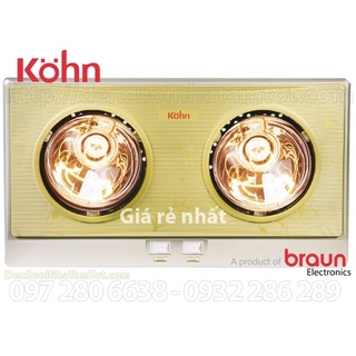 Đèn sưởi phòng tắm kohn kn02g, kp02g