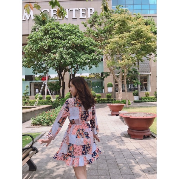 Đầm hoạ tiết vintage xinh