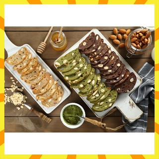 Bánh ngũ cốc nướng ăn kiêng Biscotti, bánh ngũ cốc không đường nguyên cám 3 vị