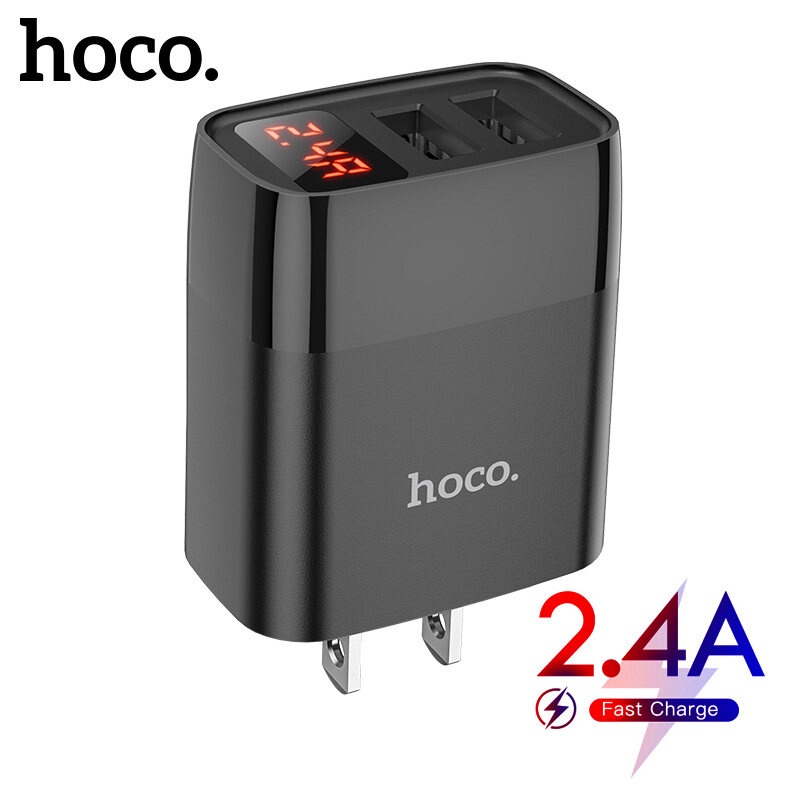 Củ sạc nhanh Hoco C86 100% 12w có đèn led 2.4a thích hợp cho  Xiaomi