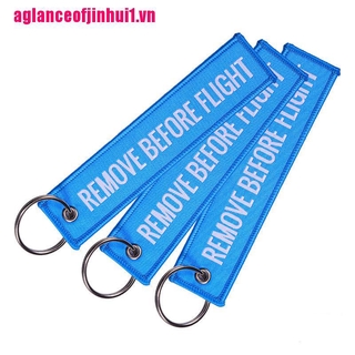 Móc khóa thêu Remove Before Flight