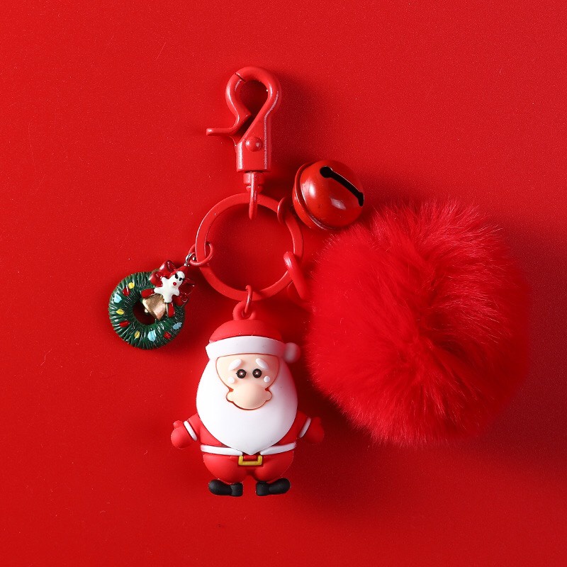 Móc khóa tuần lộc ông già noel giáng sinh xinh xắn làm quà tặng bạn bè,treo balo túi xách-Ráp