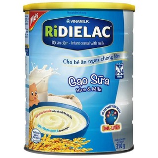 Bột ăn dặm RiDielac Gạo Sữa - Hộp thiếc 350g