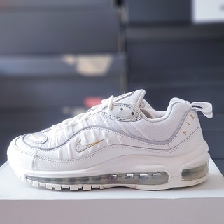 Giày Nike Air Max 98 White Silver Gold, size 40.5, real 2hand