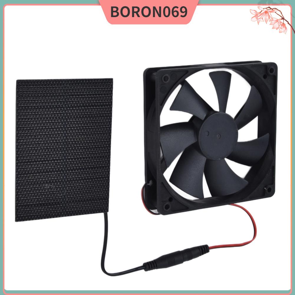 Quạt bảng điều khiển năng lượng mặt trời Bộ quạt hút chạy bằng chuyên nghiệp cho chuồng gà Nhà kính nhà 3W Boron069