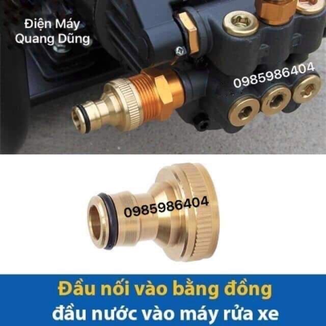 Đầu nối vào bằng đồng - Đầu hút nước vào cho máy rửa xe áp lực cao, máy xịt rửa caocaoa