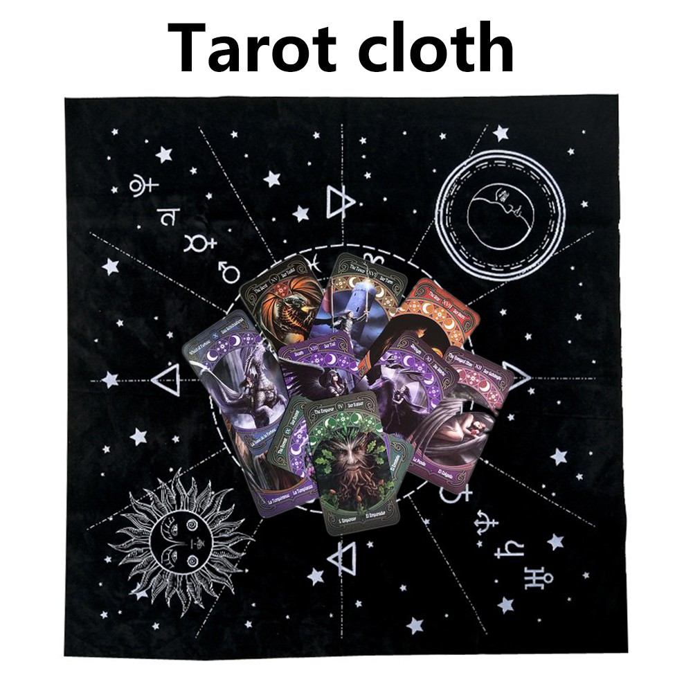 Khăn Trải Bàn Bói Bài Tarot In Hình 12 Cung Hoàng Đạo