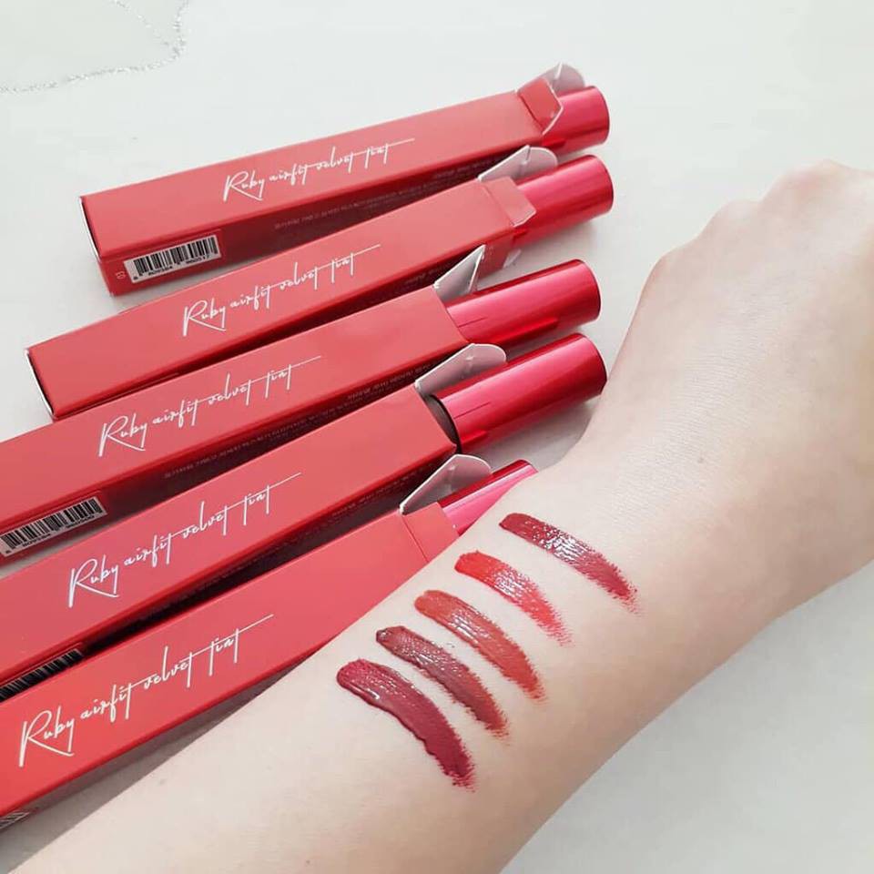 Son Kem Lì Lên Màu Siêu Chuẩn, Siêu Mịn Carenel Ruby Airfit Velvet Tint