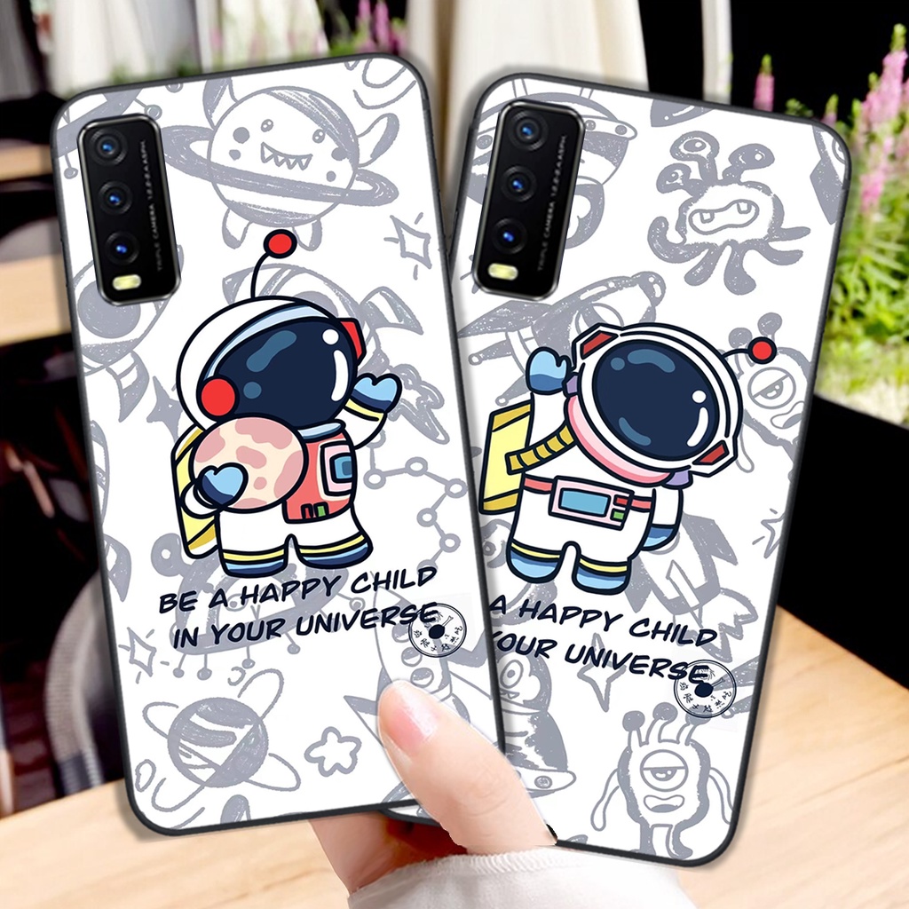 Ốp lưng Vivo Y12S - Vivo Y20 - Vivo Y20S - Vivo Y51 2020 - Vivo V20 mẫu  vũ trụ cute đáng yêu, ốp phi hành gia