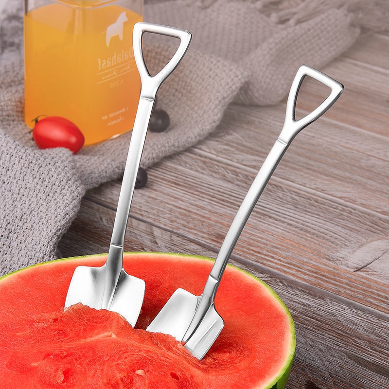Muỗng Múc Kem/Trái Cây Mini Bằng Thép Không Gỉ Thiết Kế Cổ Điển Dễ Thương Dành Cho Gia Đình