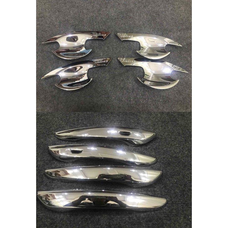 Ốp trang trí tay và hõm cửa dành cho xe mazda 3 2020 2021 mẫu mạ crom