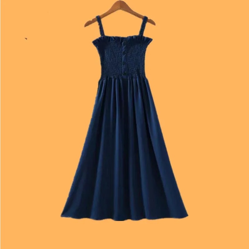 Set Đầm Maxi 2 Dây + Áo Sơ Mi Tay Dài Chống Nắng Thời Trang Cho Nữ