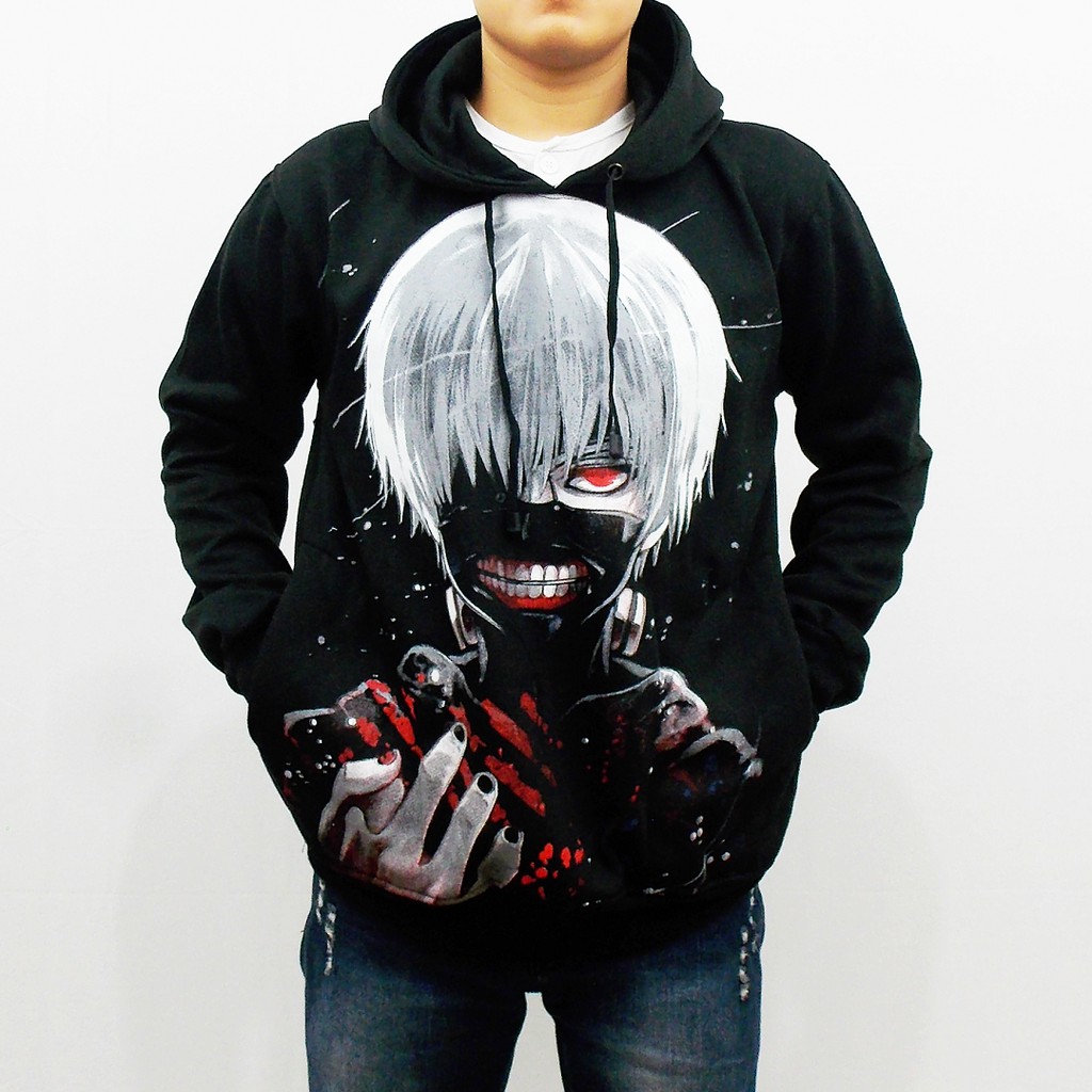 Áo Khoác Hoodie Họa Tiết Tokyo Ghoul Ken Kaneki 01