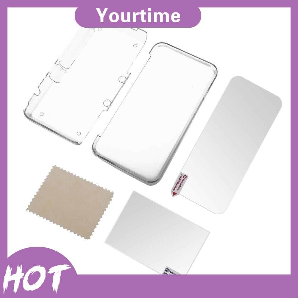 Ốp trong suốt + miếng dán bảo vệ màn hình cho Nintendo NEW 2DS XL