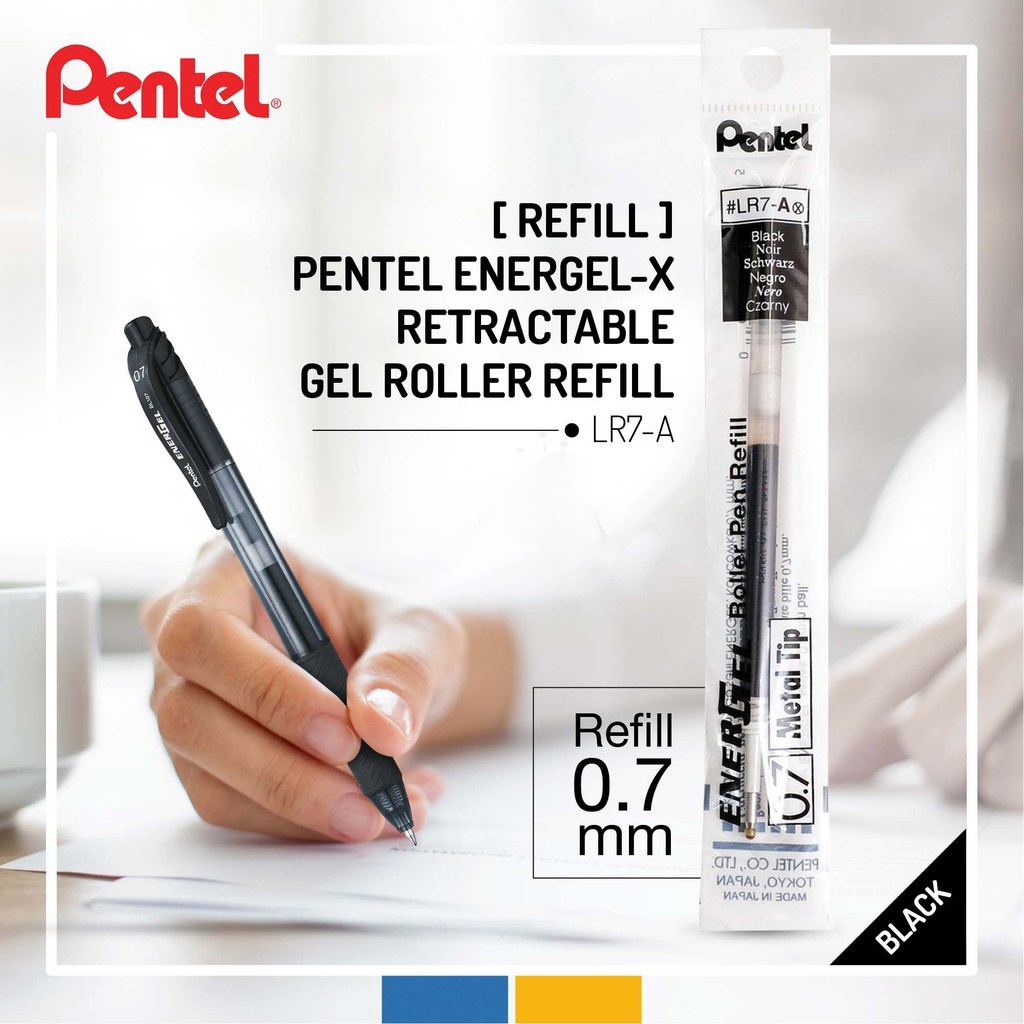Ruột Bút Ký Pentel Energel LR7  | Mực Ra Đều/ Êm/ Mịn/ Siêu Nhanh Khô| Hàng Chính Hãng Pentel Việt Nam | GDP