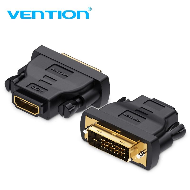 Đầu chuyển đổi VENTION đầu cắm DVI sang lỗ cắm HDMI hai chiều DVI-D(24+1) 1080P cho Laptop Raspberry Pi