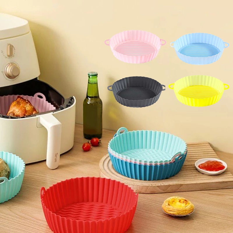 Bộ Nồi / Khay Nướng Bánh Pizza / Nồi Chiên Không Dầu Bằng Silicone