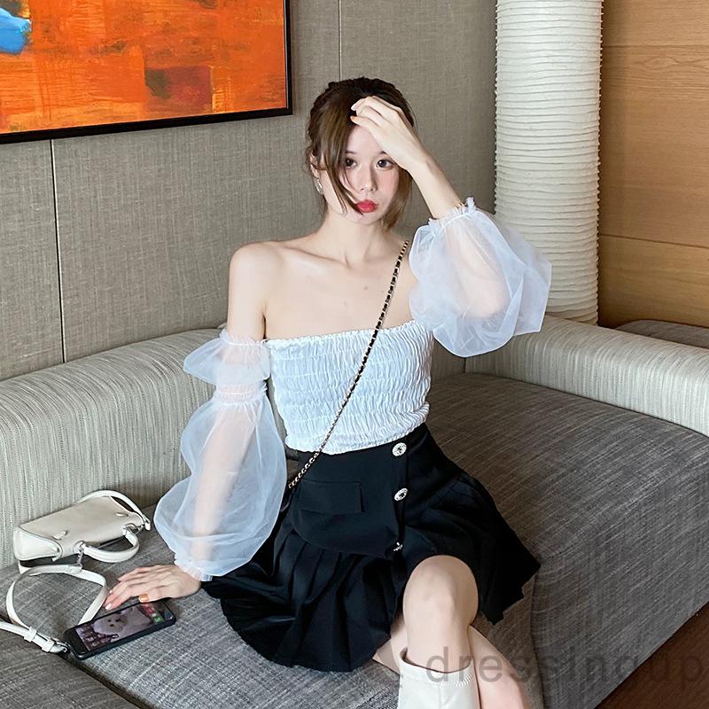 Áo Nữ Tay Dài Phối Lưới Thời Trang Quyến Rũ | BigBuy360 - bigbuy360.vn