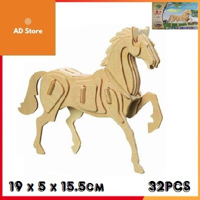 Đồ chơi lắp ghép gỗ 3D Combo mô hình động vật ngẫu nhiên