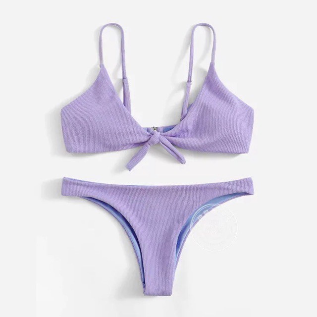 HÀNG CAO CẤP -  [NHIỀU MÀU] BIKINI CHẤT THUN TĂM 2 DÂY BUỘC NƠ STYLE ÂU MỸ  - Hàng Cao Cấp | BigBuy360 - bigbuy360.vn