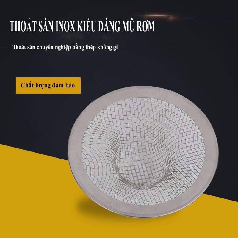 Lọc Rác Inox Bồn Rửa Chén Bát Chất Liệu INOX 304 Cao Cấp Tiện Lợi Cho Mọi Nhà - Hình Dáng Mũ Rơm - LOKING