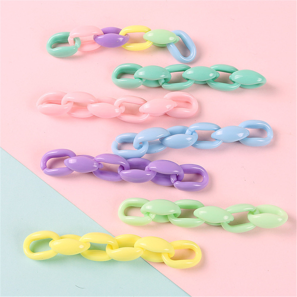Set 50 vòng nối móc khóa bằng Acrylic màu sắc ngọt ngào DIY