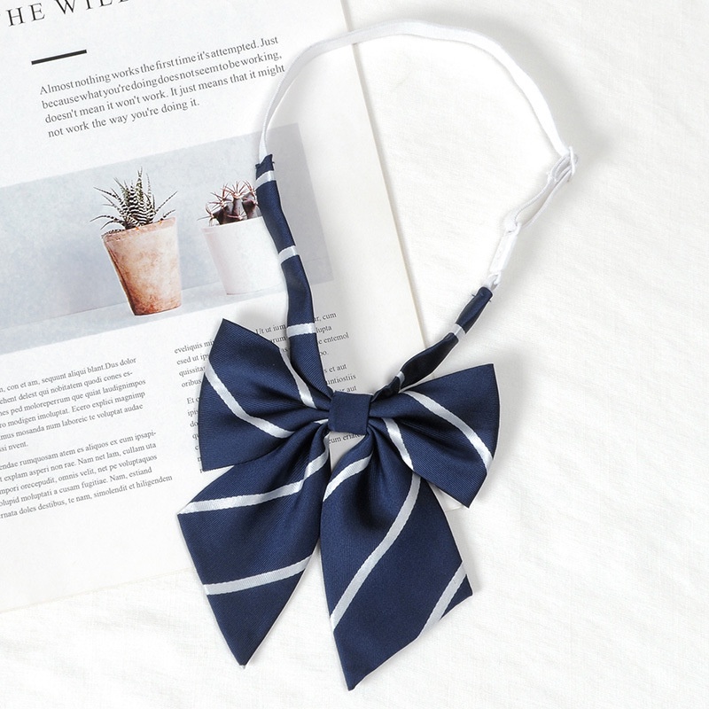 Nơ Đồng Phục Màu Đỏ Rượu Vang Phong Cách Preppy Nhật Bản Cho Nữ