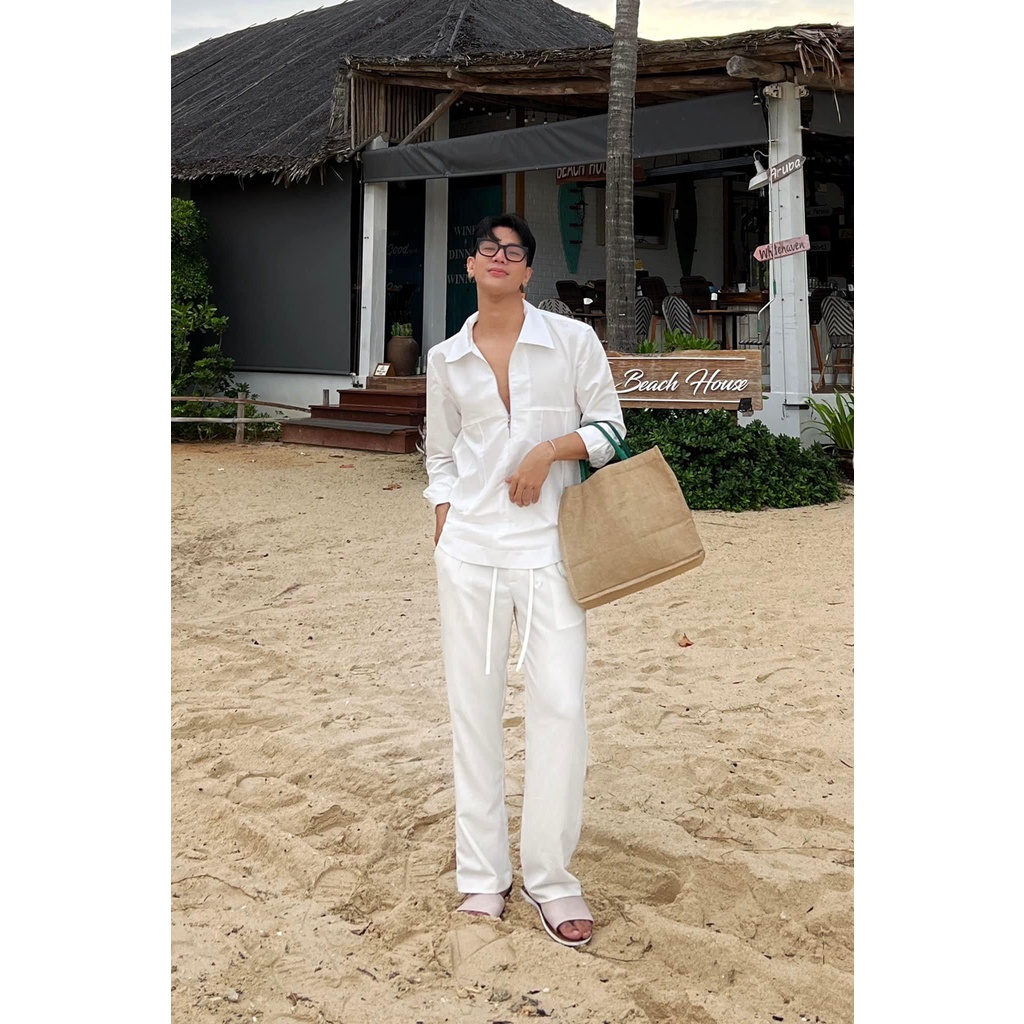 Áo sở mi nam trắng kiểu hàn quốc ANDREW SHIRT