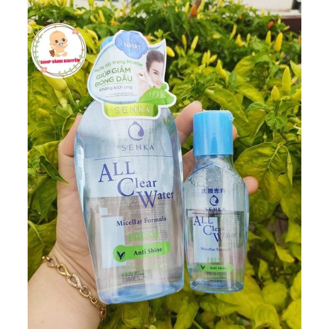 [CHÍNH HÃNG] Nước tẩy trang dưỡng trắng Senka All Clear Water Micellar Formula White 70ml &amp; 230ml