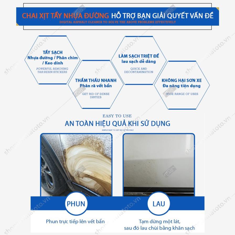 Chai xịt tẩy vết bẩn nhựa đường OUFU AF-1108 450ml - Nhập Khẩu Chính Hãng